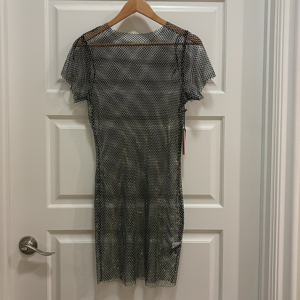 Iris Rhinestone Fishnet Slip Dress - Picture 4 of 7